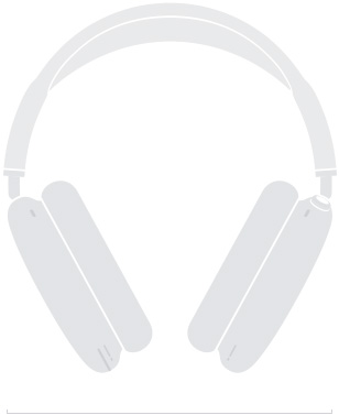 ภาพประกอบแสดง AirPods Max จากด้านหน้าที่แสดงให้เห็นความกว้าง 168.6 มม.