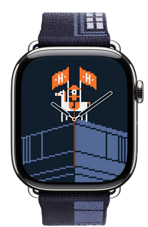 シルバーチタニウムケースのApple Watch Hermès Series 11、フォーブルパーティのストラップと文字盤