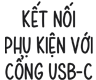 Kết nối phụ kiện qua cổng USB-C